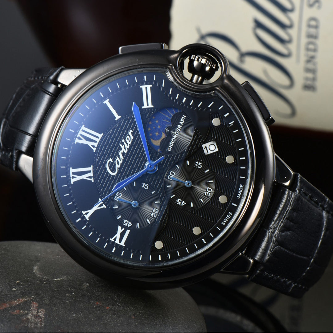 Moon Phase & Roman Numeral Dial watch