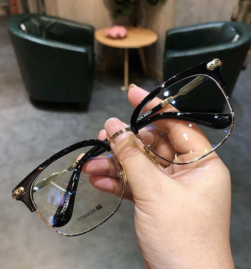 Chrome Hearts Browline Frames with Intricate Engraving