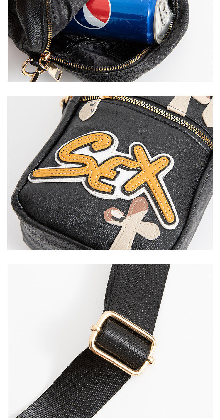Chrome Hearts camouflage cross sports PU leather shoulder bag