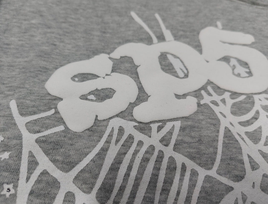Sp5der Foam Print Spider Thick Fleece Hoodie
