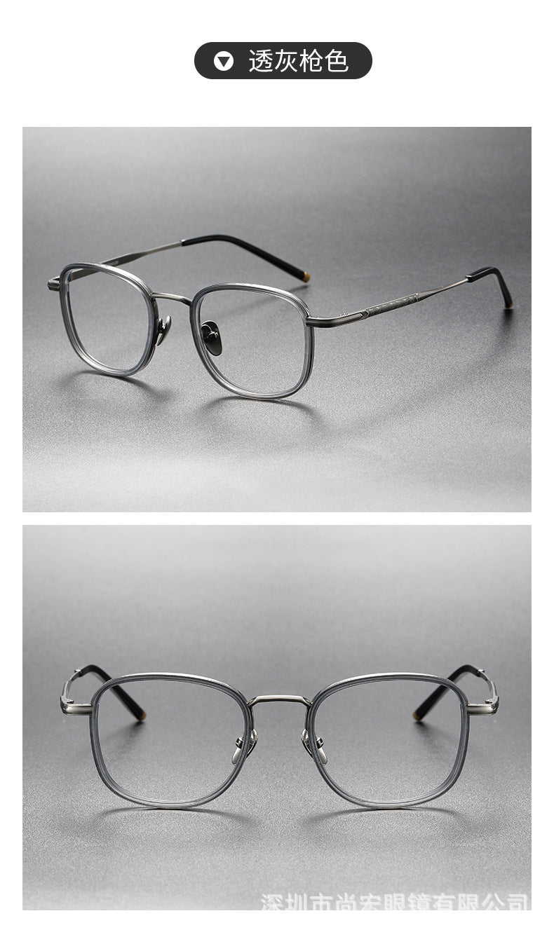 Full-frame square eyeglass frames for larger faces