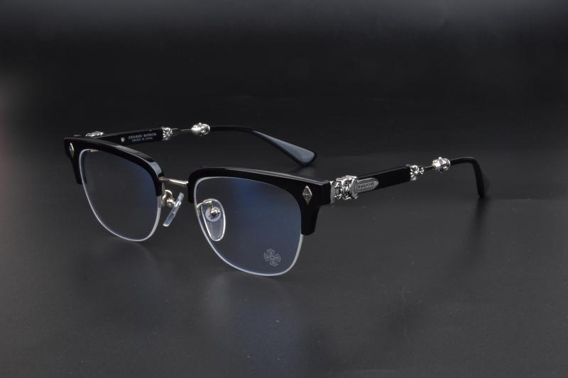 Chrome Hearts sword themed literary semi rimmed glasses