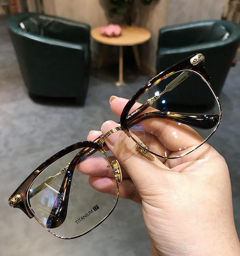 Chrome Hearts Browline Frames with Intricate Engraving