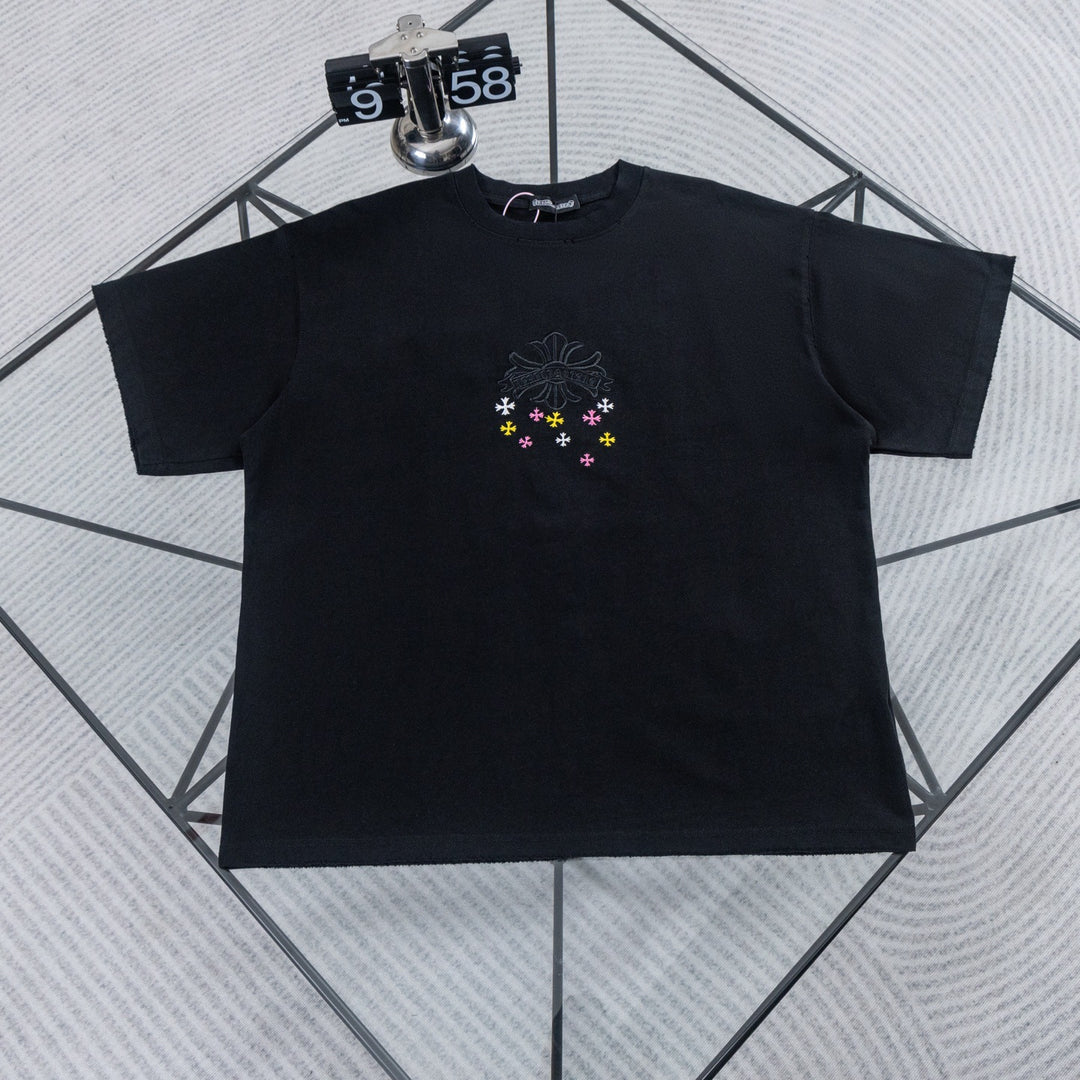 Chrome Hearts Colorful Starry Sky Embroidered T-shirt