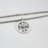 chrome hearts hollow round cross necklace