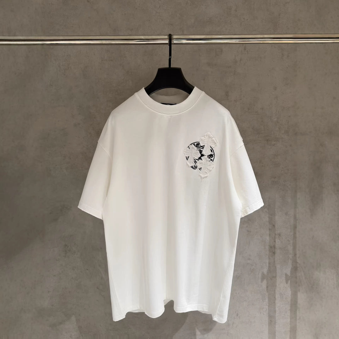 Chrome Hearts Embroidered Distressed Short-Sleeve T-Shirt