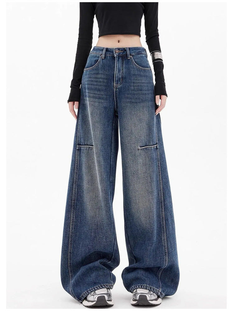 High-Waisted, Loose Fit, Slimming, Floor-Length Wide-Leg Pants