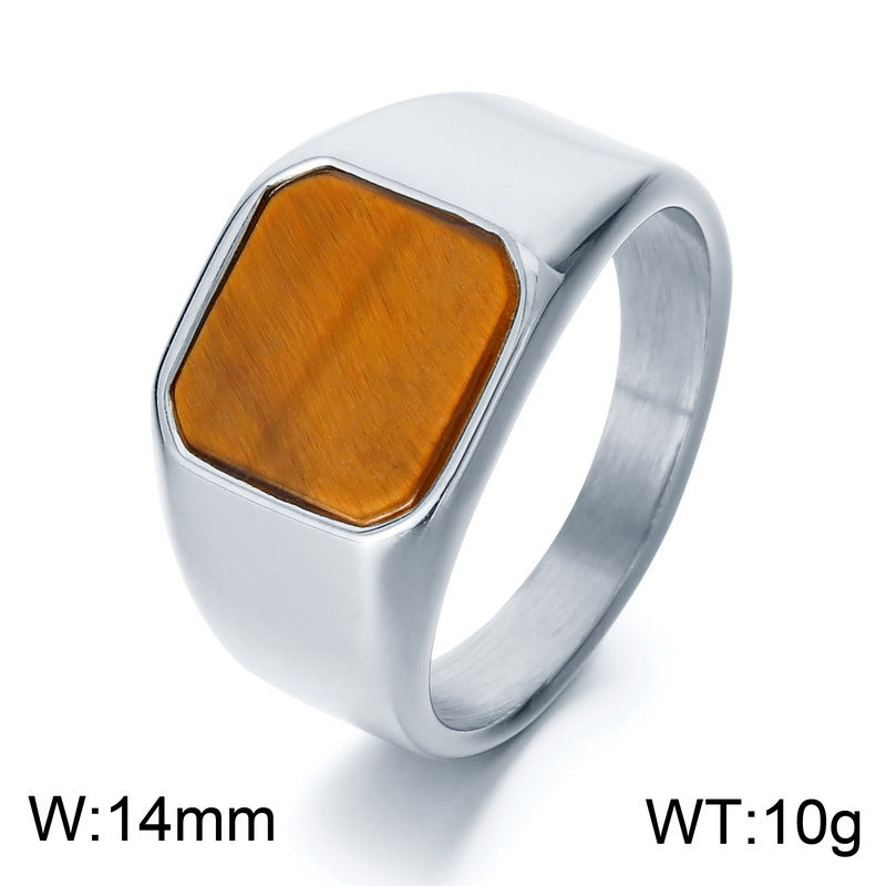Bold and retro amber stone jewelry