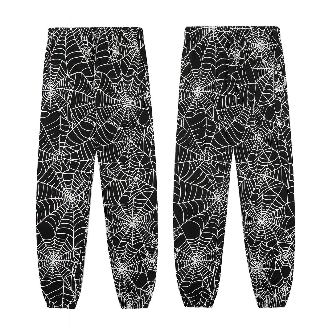 Sp5der555555 Spiderweb Foam Print Sweatshirt Set
