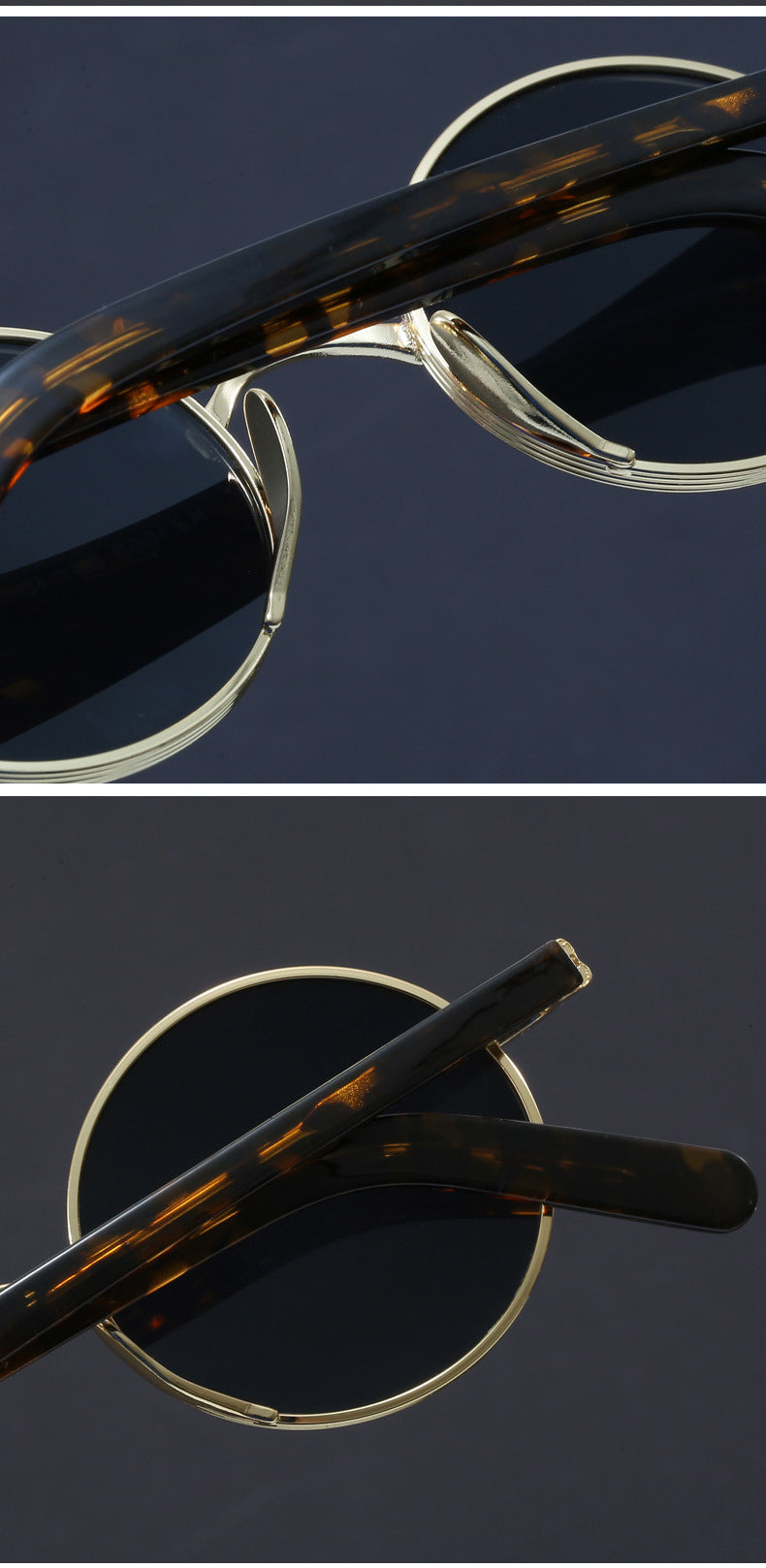 Metal-framed crystal sunglasses