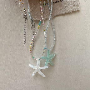 starfish necklace fresh dopamine color necklace