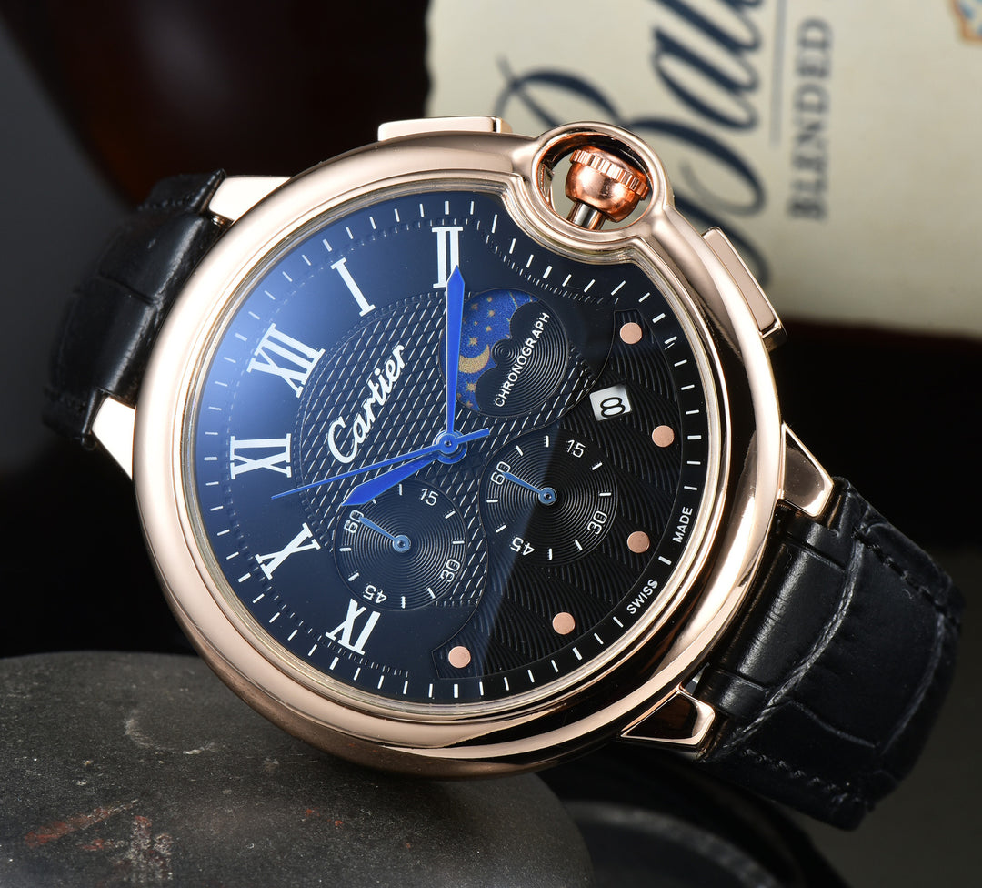 Moon Phase & Roman Numeral Dial watch