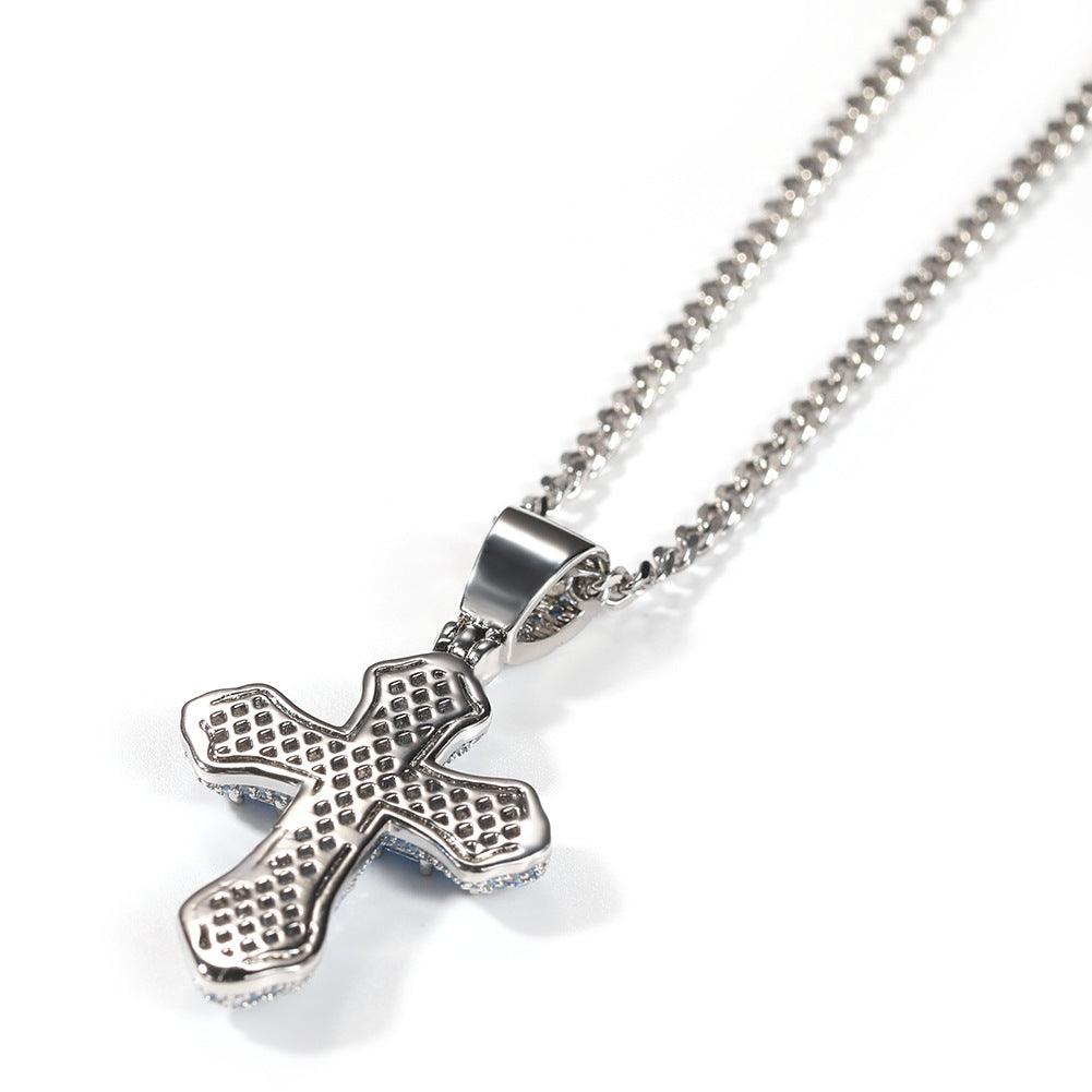 Hip Hop Zircon Cross Versatile Necklace