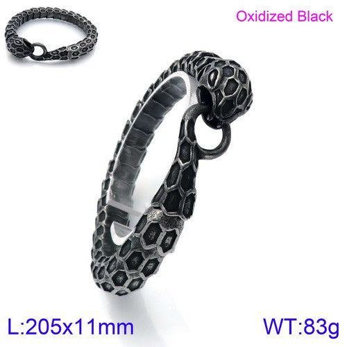 Retro stainless steel snake bracelet
