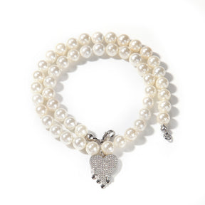 Water Drop Love Pearl Necklace Hip Hop Trend Necklace