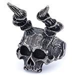 Nordic Stainless Steel Skull Ring Gothic Dark Aesthetic