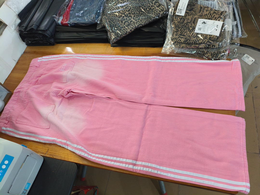 Striped jeans, Y2K casual wide-leg straight-leg jeans