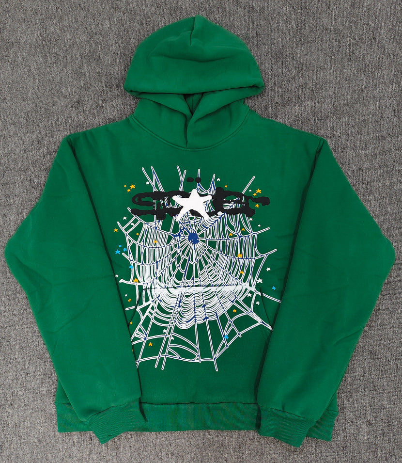Sp5der Foam Print Spider Thick Fleece Hoodie