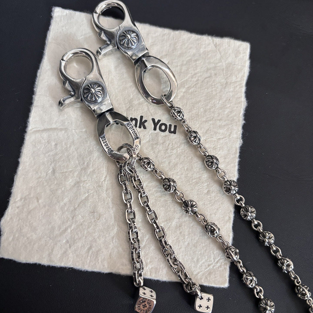 Chrome Hearts Cross-shaped Lobster Clasp Dice Waistband Chain