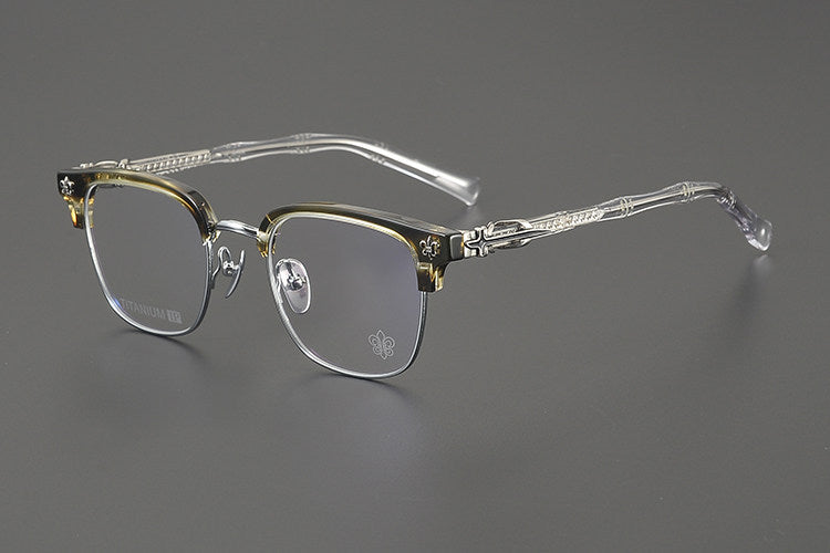 Chrome Hearts Hand-Engraved Vintage Browline Eyeglasses