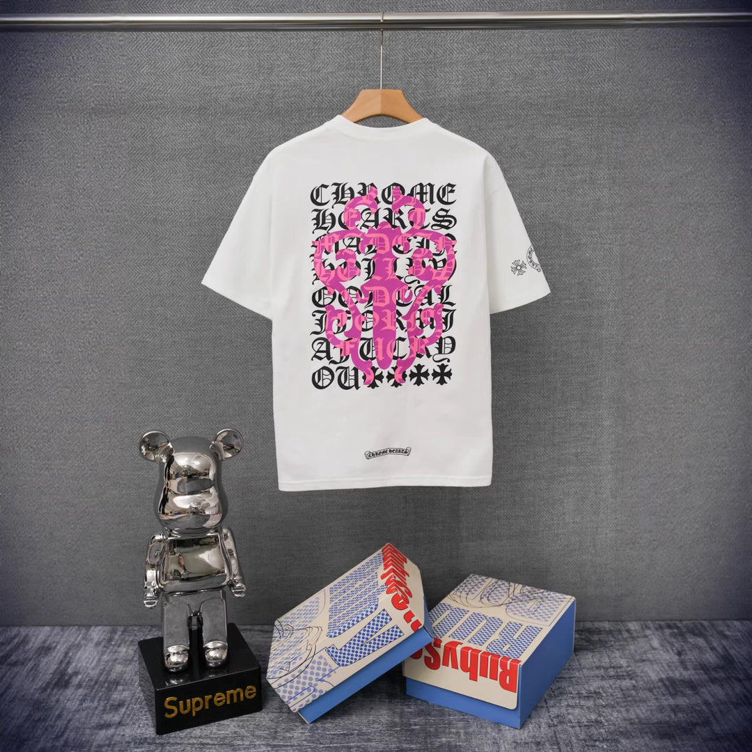 Chrome Hearts Summer Short-Sleeve Printed T-Shirt