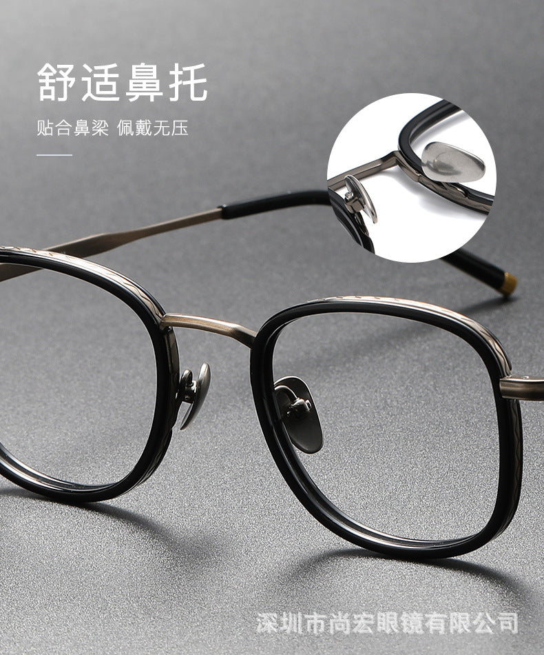 Full-frame square eyeglass frames for larger faces