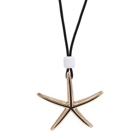 starfish necklace geometric long necklace