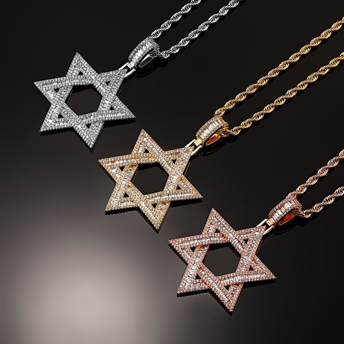 star of david necklace diamond pendant