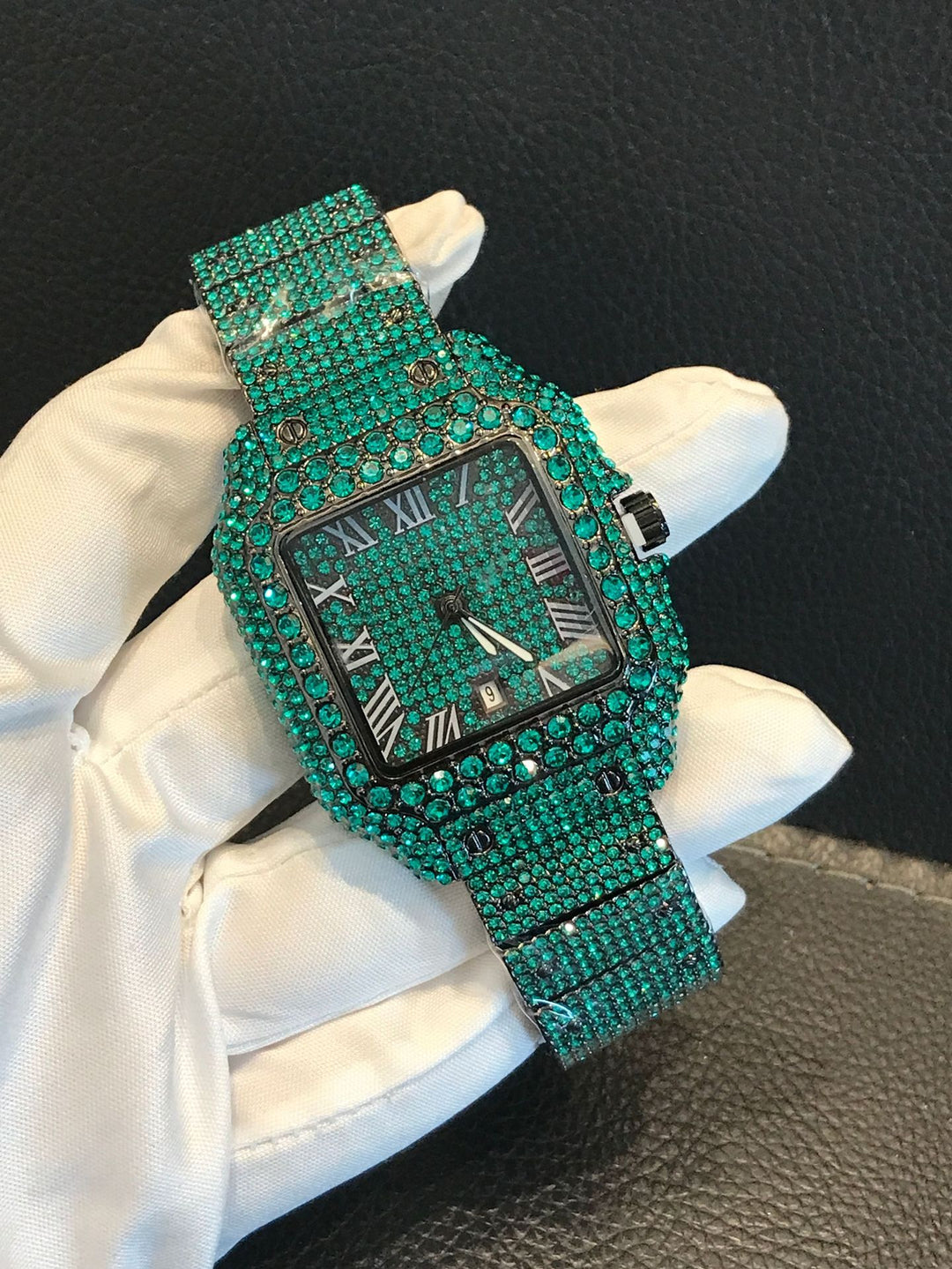 Hip hop full diamond men's watch