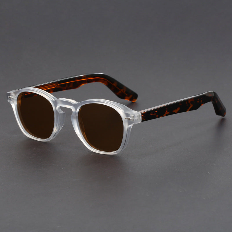 Propionic acid insert round frame sunglasses