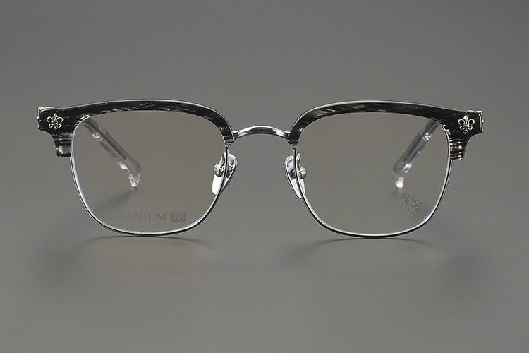 Chrome Hearts Hand-Engraved Vintage Browline Eyeglasses