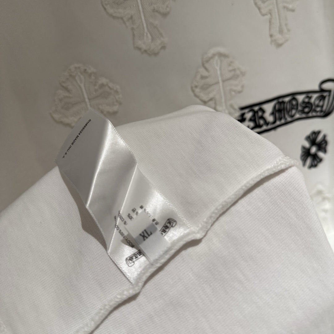 Chrome Hearts Embroidered Distressed Short-Sleeve T-Shirt