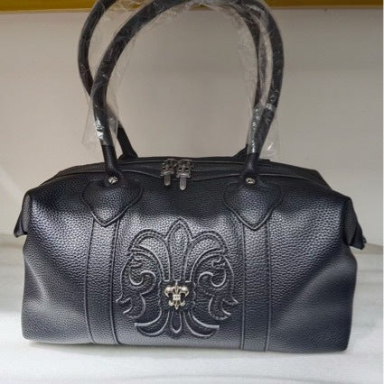 Chrome Hearts cowhide handbag, large capacity shoulder bag