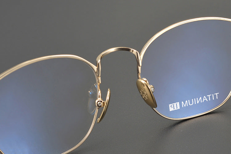 Handmade minimalist pure titanium fashion glasses