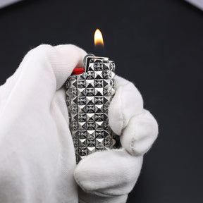 chrome hearts diamond-shaped full cross flower lighter