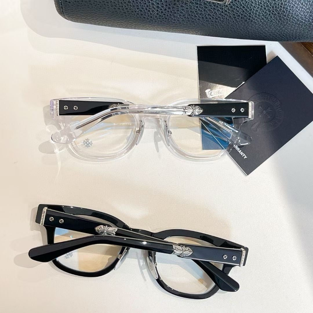 Chrome Hearts pattern two-tone temple frame
