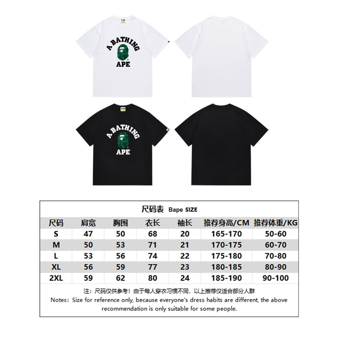 BAPE loose fit short-sleeved letter print t-shirt