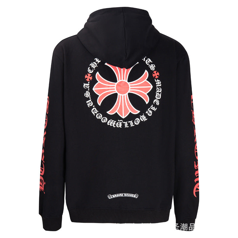 chrome hearts hoodie cardigan pure cotton