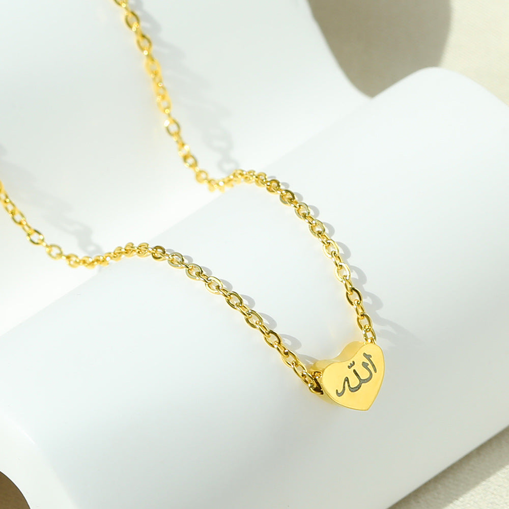 Arabic Symbol Pendant Hip Hop Necklace