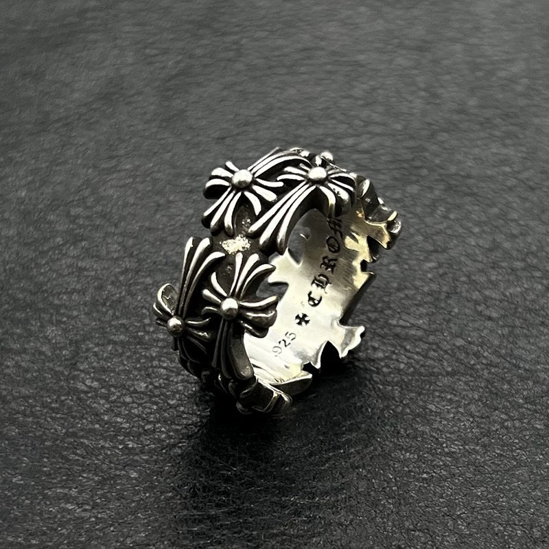 Chrome Hearts 925 Sterling Silver Tombstone Ring