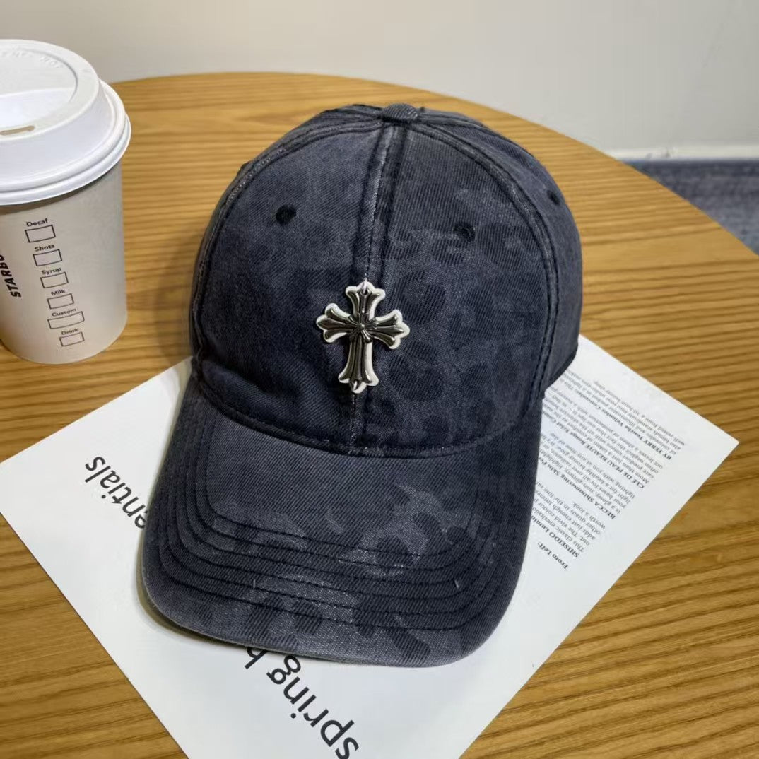 Chrome Hearts Ripped Denim Baseball Cap