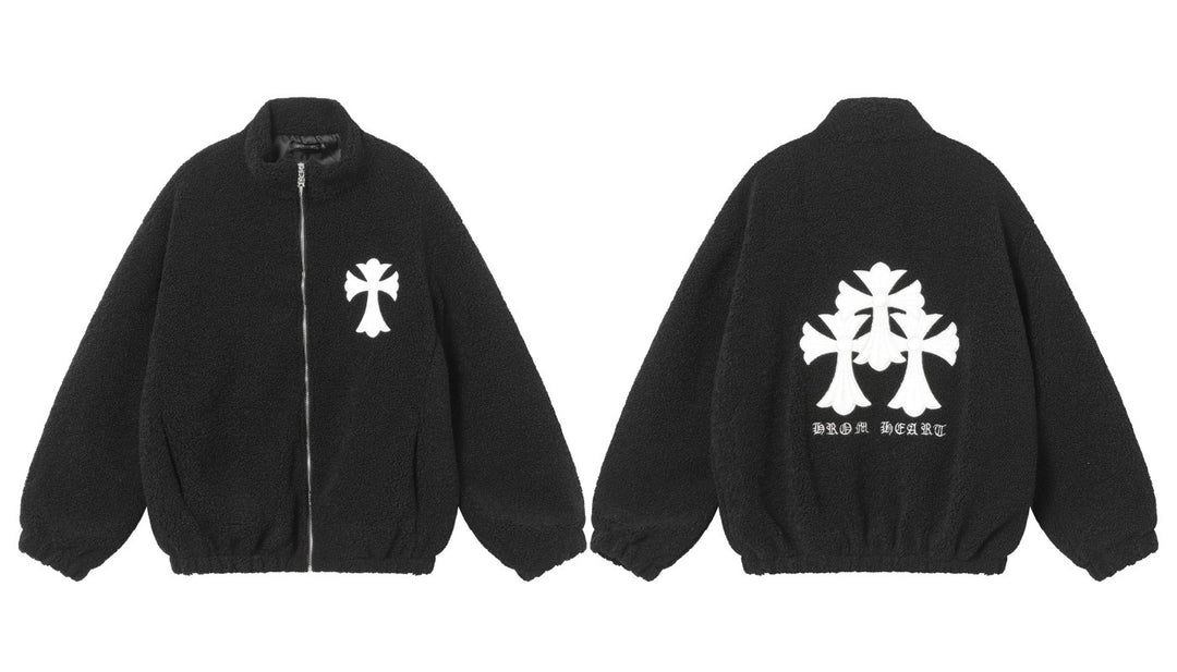 Chrome Hearts Cross Patch Embroidery Baseball Jacket