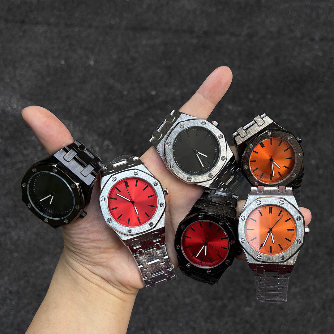 Octagonal Case Business Watch with Stainless Steel Band