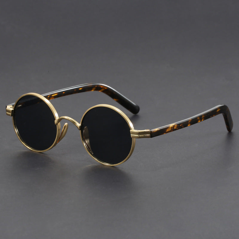 Metal-framed crystal sunglasses