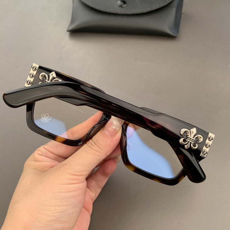 Chrome Hearts thick rimmed large frame no makeup glasses