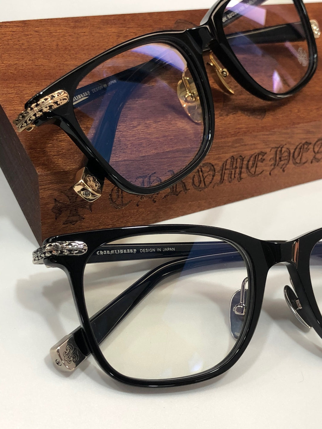 Chrome Hearts stylish thick rim square frame artistic glasses