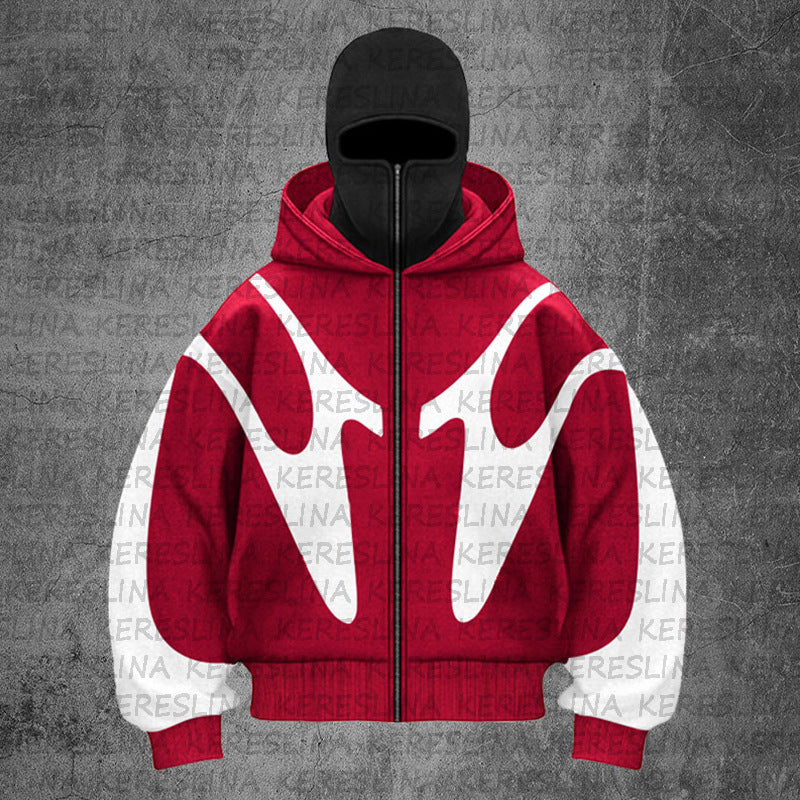 Y2K double-hooded hooded sweatshirt