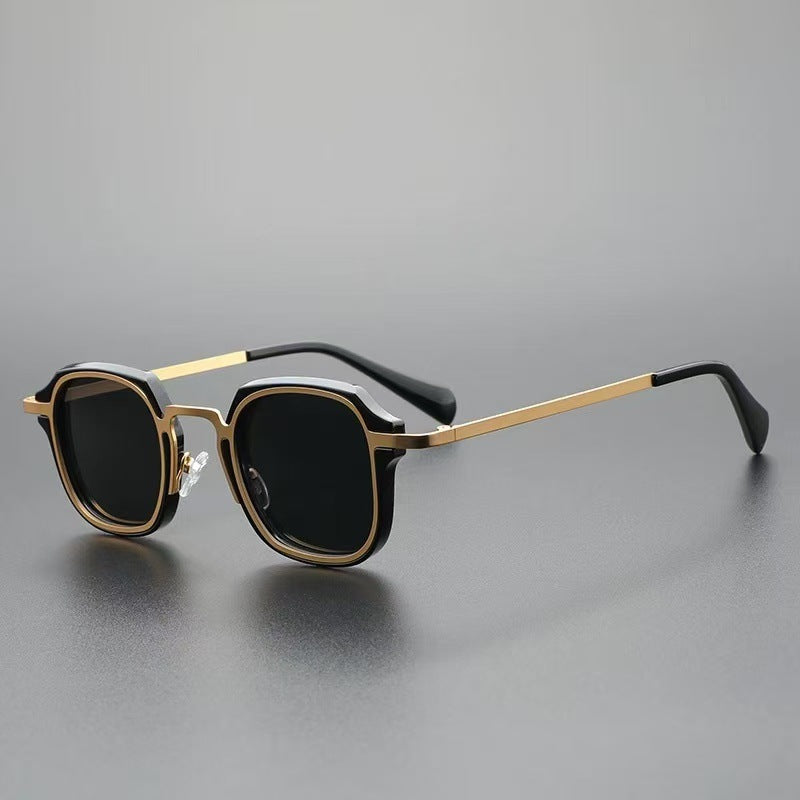 Punk style metal sunglasses for shaping looks
