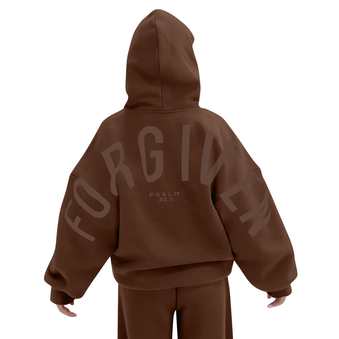 FORGIVEN Printed Long-Sleeved Hooded Sweatshirt