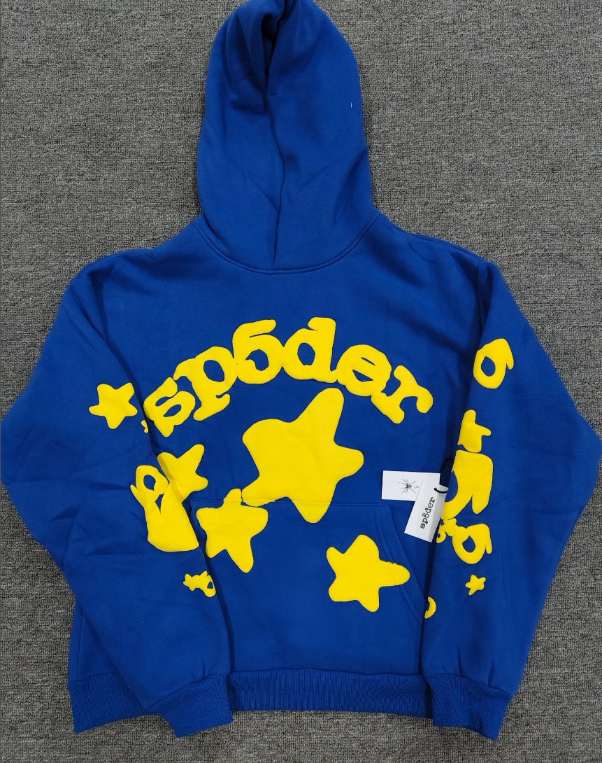 Sp5der Foam Print Spider Thick Fleece Hoodie